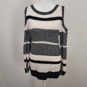 New York & Company Long Sleeve Cold Shoulder Knit Sweater NWOT